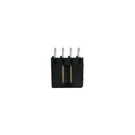 Fci Board Connector, 4 Contact(S), 1 Row(S), Male, Straight, 0.1 Inch Pitch, Solder Terminal, Locking,  69167-104
